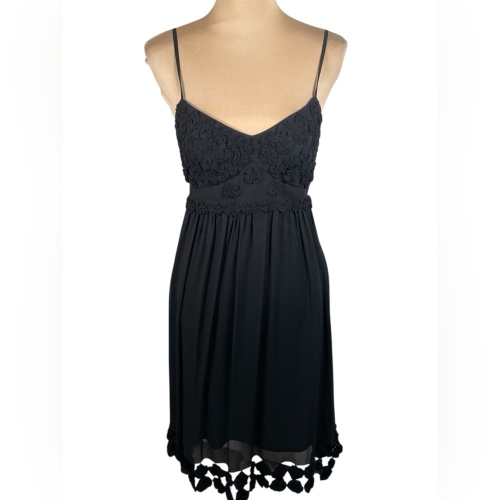 Sue Wong ~Vintage Stylish Black Spaghetti Strap Dress Size 4
